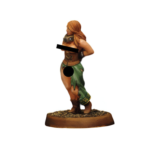 Levně RPG figurka - Spoutaná zajatkyně v roztrhaných šatech (obnažená)
