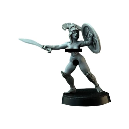 Levně RPG figurka - Velitelka válečnic (obnažená)