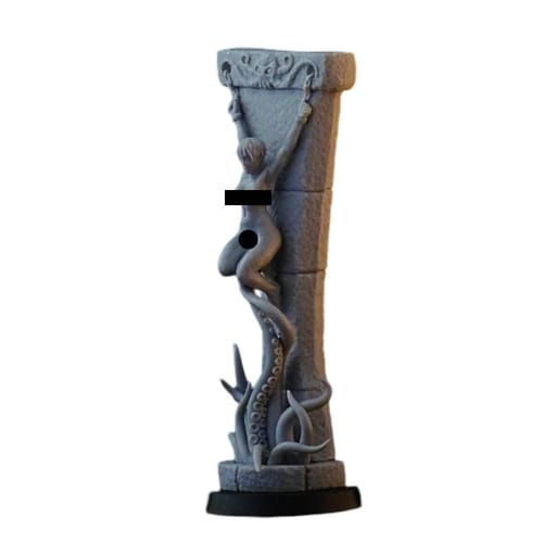 Levně RPG figurka - Žena obětovaná chapadlům (obnažená)