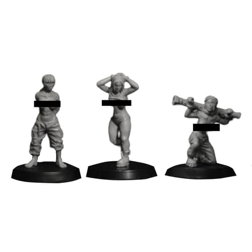 Levně RPG figurky - Válečné zajatkyně (obnažené)
