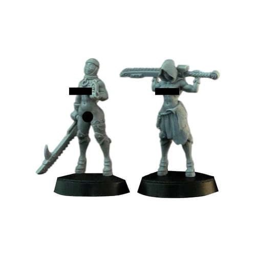 Levně RPG figurky - Vesmírné sestry (obnažené)