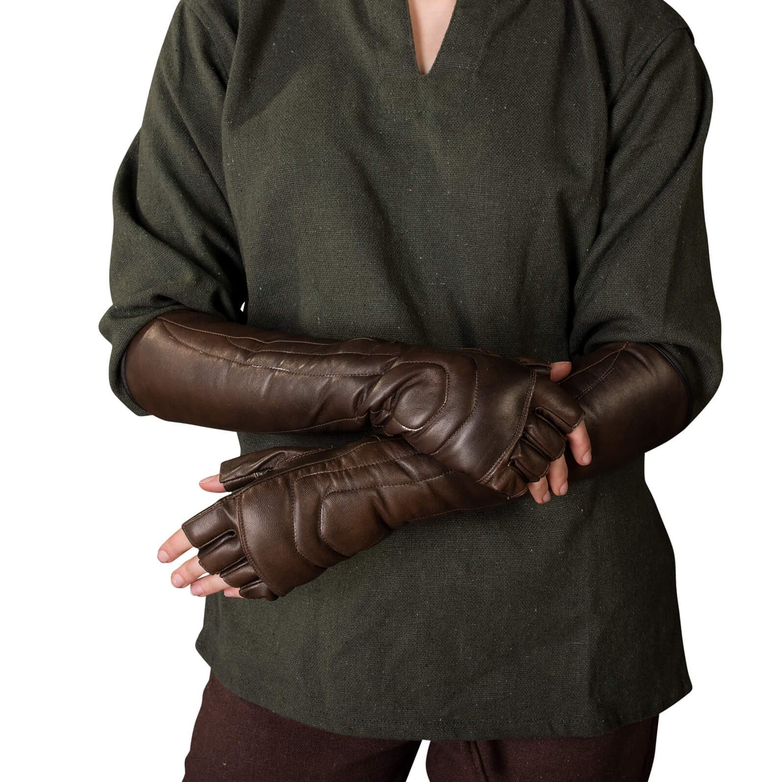 Dámské kožené rukavice Gillian - hnedé