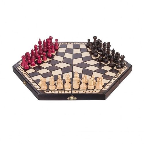 Dřevěné šachy pro 3 hráče