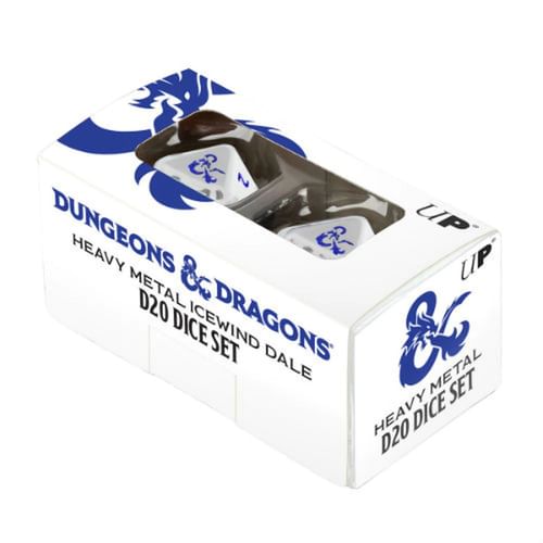 Súprava 2 kovových kociek Dungeons & Dragons: Icewind Dale D20 Súprava 2 kovových kociek Dungeons & Dragons: Icewind Dale D20