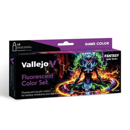 Levně Sada barev Vallejo: Fluorescent Colors (8 ks)