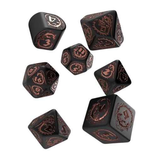 Súprava kociek Dragons Modern Dice Set (čierno-medená) Súprava kociek Dragons Modern Dice Set (čierno-medená)