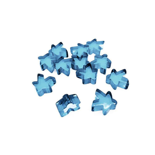 Levně Sada figurek Meeples - průhledné, barva červená