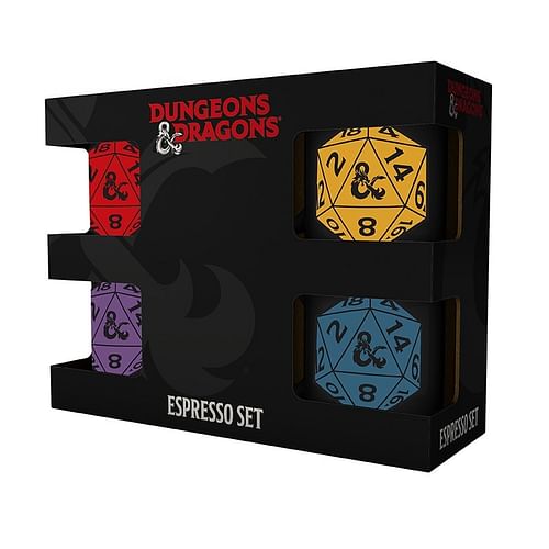 Obrázok ABYstyle Sada hrnků na espresso Dungeons & Dragons - D20 (4 ks) 110ml