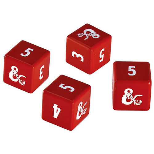 Obrázok Sada kostek Dungeons & Dragons - Heavy Metal Red and White D6 (Ultra Pro)