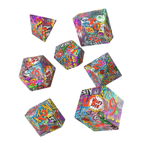Sada kociek: Full Art Dice Set - Graffiti Sada kociek: Full Art Dice Set - Graffiti