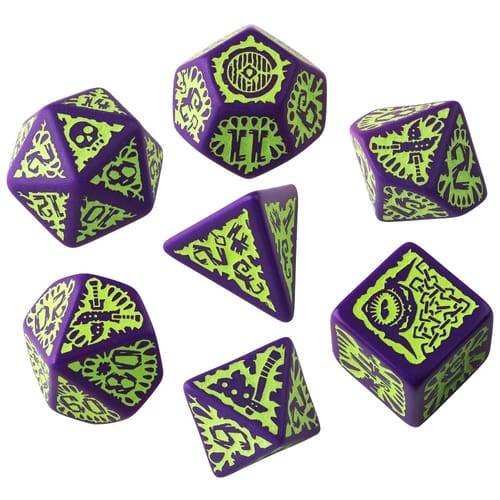 Levně Sada kostek Pathfinder - Goblin Purple & green
