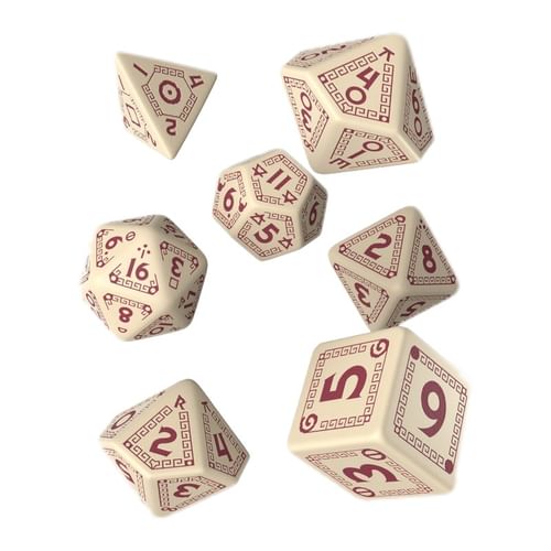 Súprava kociek RuneQuest, beige-burgundy Súprava kociek RuneQuest, beige-burgundy