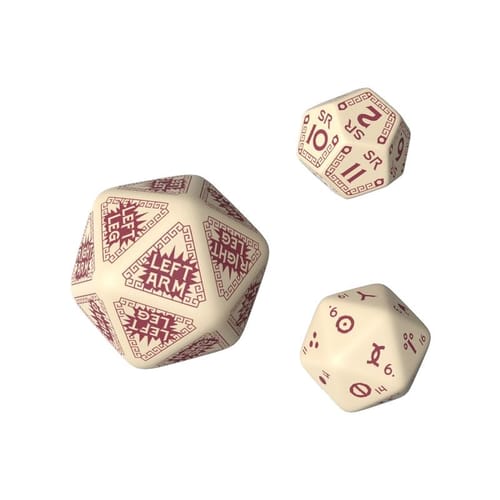 Levně Sada kostek - RuneQuest Expansion Set, barva béžová-burgundy