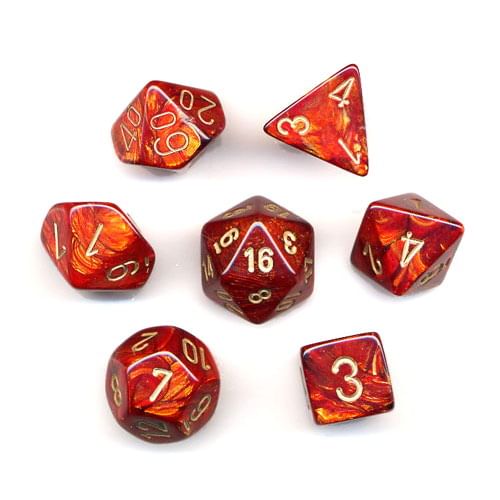 Súprava kociek Scarab - červená Súprava kociek Scarab - červená