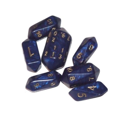 Sada kociek tvaru kryštálu Sada kociek tvaru kryštálu