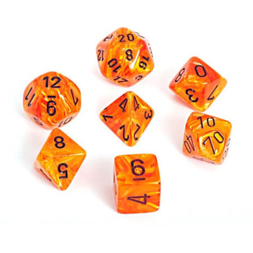 Súprava kociek Vortex - Oranžovo-čierna Súprava kociek Vortex - Oranžovo-čierna