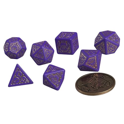 Súprava kociek Zaklínač - Marigold (fialovo-zlatá) Súprava kociek Zaklínač - Marigold (fialovo-zlatá)