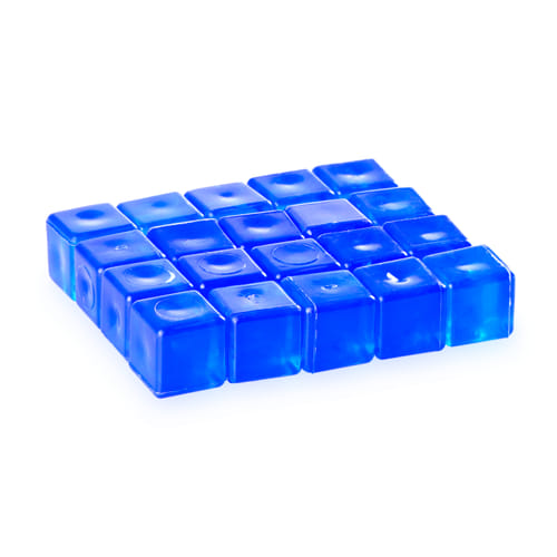 Levně Sada kostiček (20 ks), barva bílá