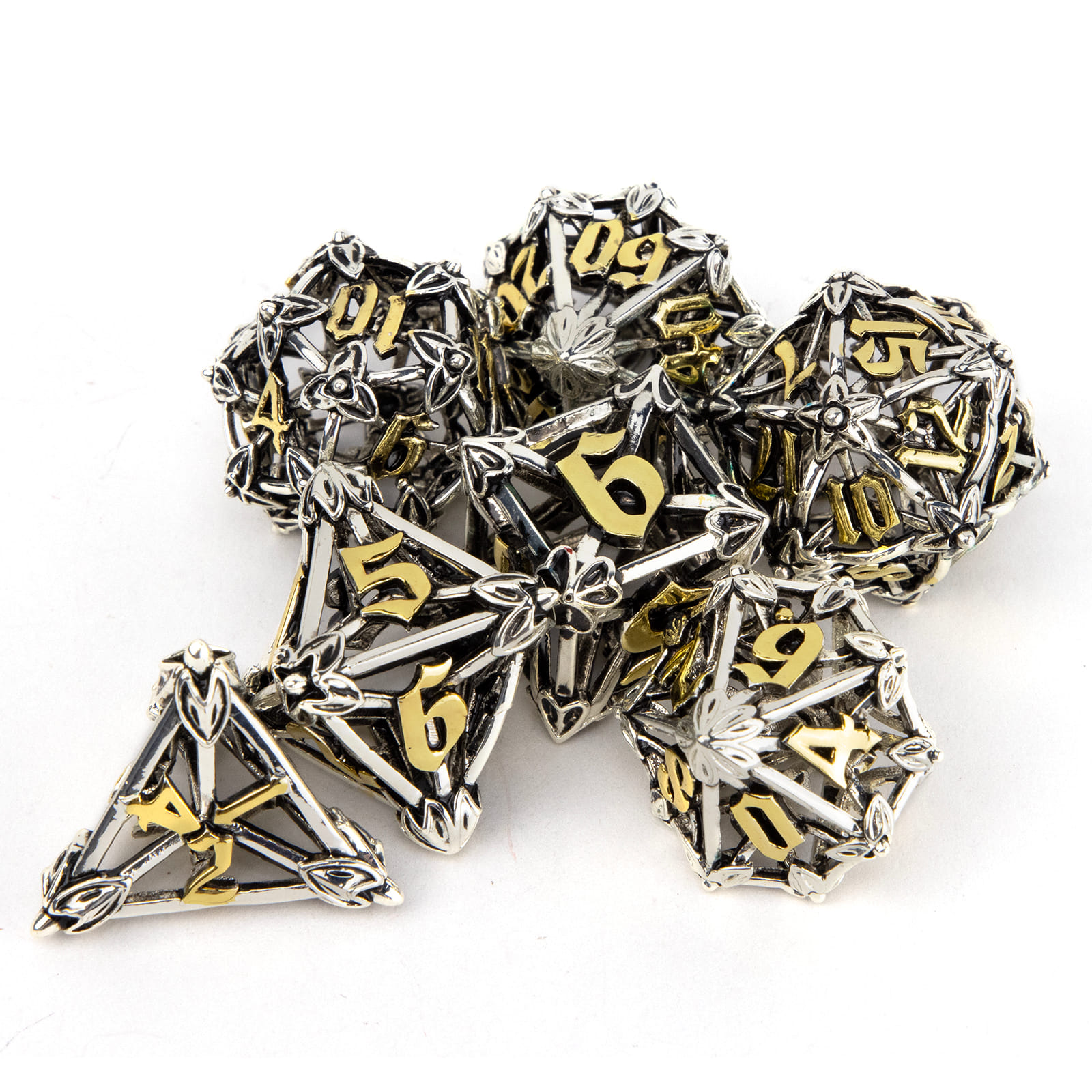 Sada kovových kociek Hollow - Kvety