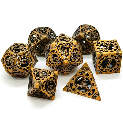 Sada kovových kociek Hollow - Steampunk (staromosadz) Sada kovových kociek Hollow - Steampunk (staromosadz)
