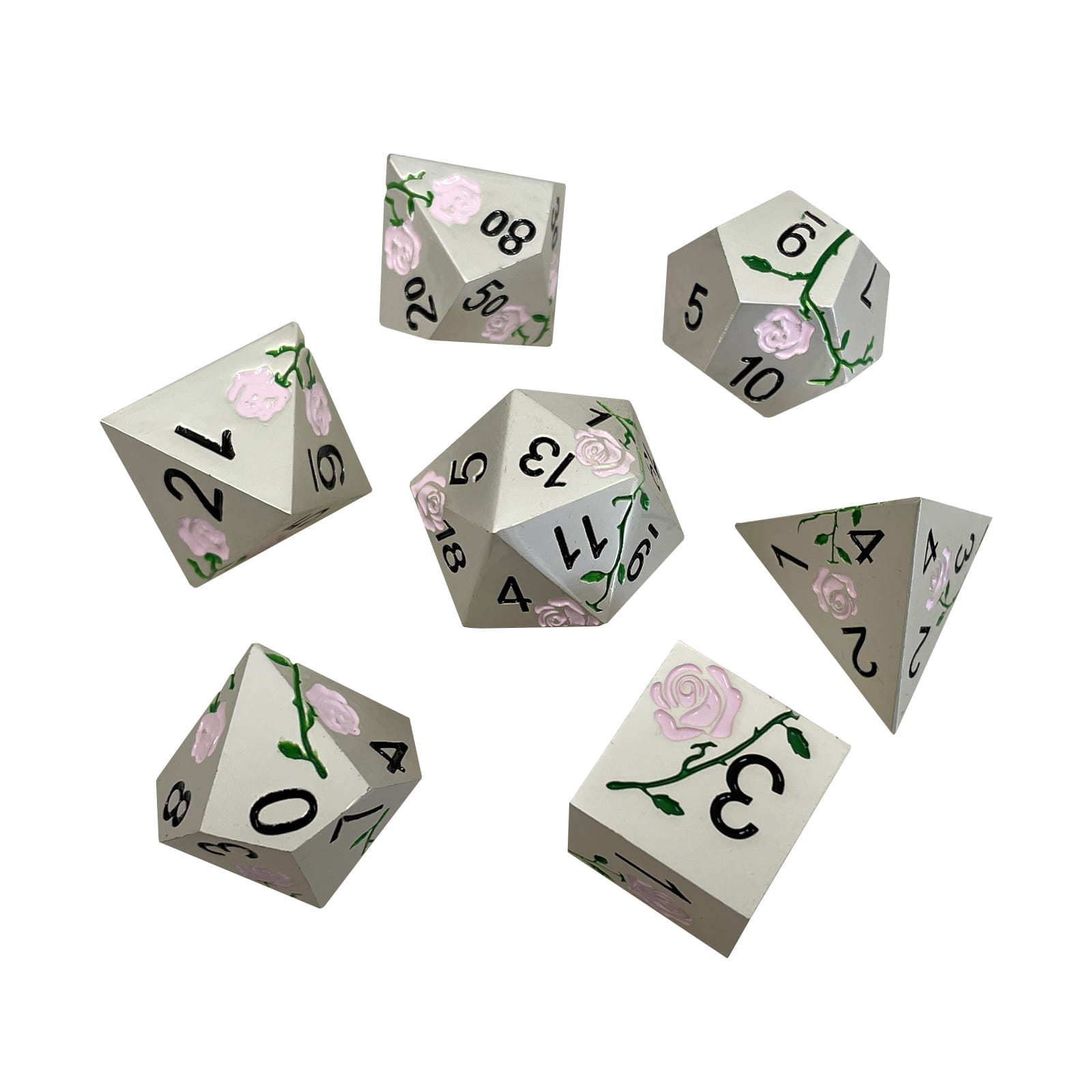 Sada kovových kociek - Ruženka