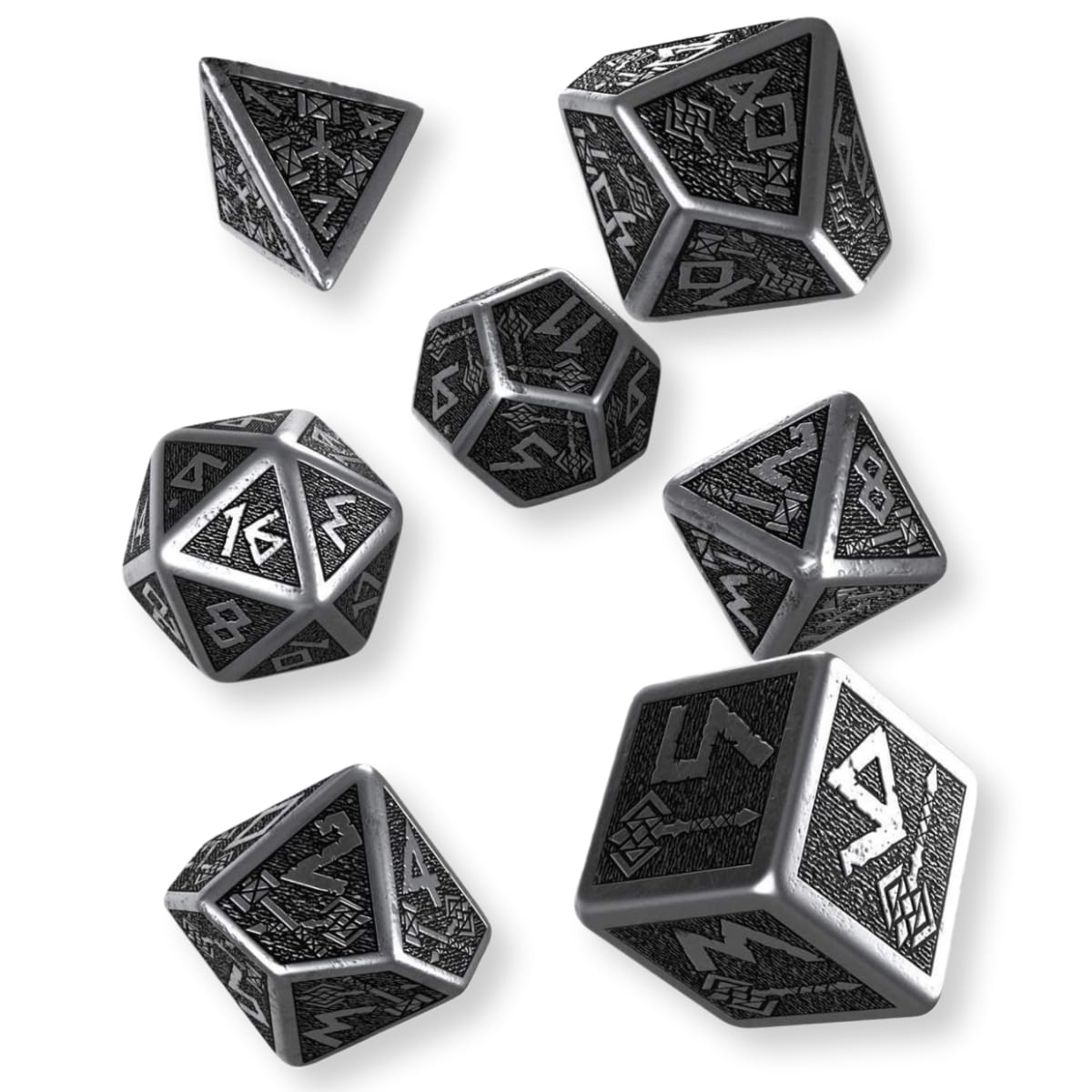 Sada kovových kociek trpaslíkov