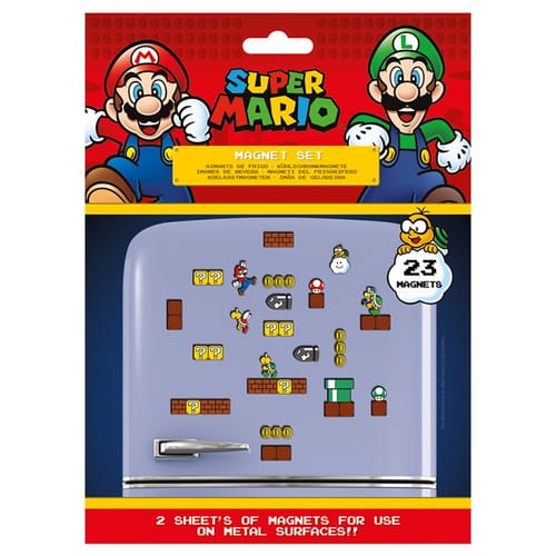 Levně Sada magnetek Super Mario (23 ks)