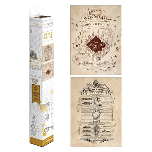 Sada plagátov Harry Potter - Záškodnícky plánik a Školský zoznam (2 ks) Sada plagátov Harry Potter - Záškodnícky plánik a Školský zoznam (2 ks)