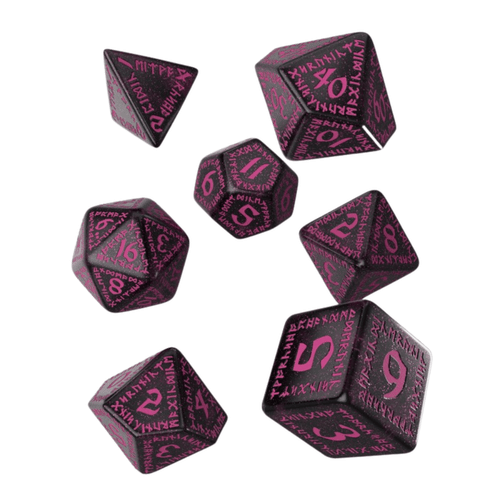 Levně Sada runových kostek - Black-Magenta