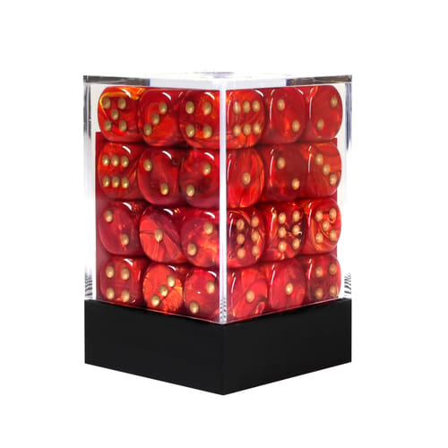 Sada šesťstenných kociek Červený Scarab Sada šesťstenných kociek Červený Scarab