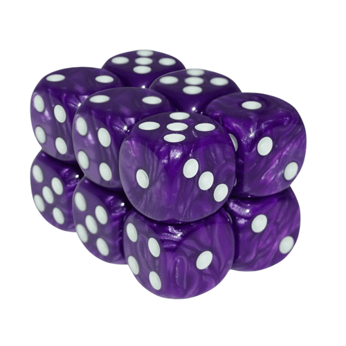 Sada šeststenných kociek – Fialová s bielou (6 ks) Sada šeststenných kociek – Fialová s bielou (6 ks)