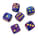 Sada šesťstenných kociek - Fialovo-modrá (6 ks)