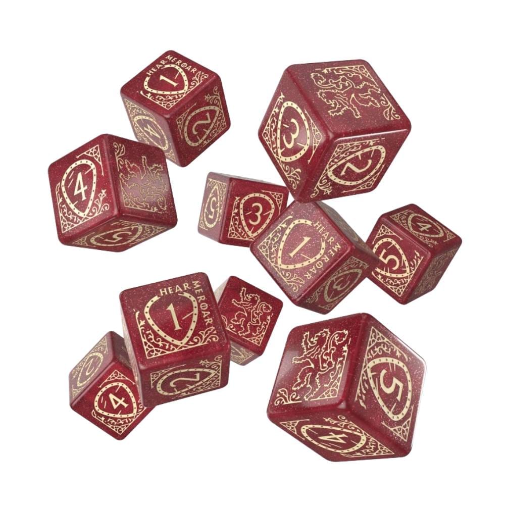 Sada šesťstenných kociek Game of Thrones - Lannister (10 ks)
