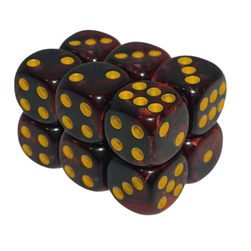 Sada šeststenných kociek - Karmínový súmrak (6 ks) Sada šeststenných kociek - Karmínový súmrak (6 ks)