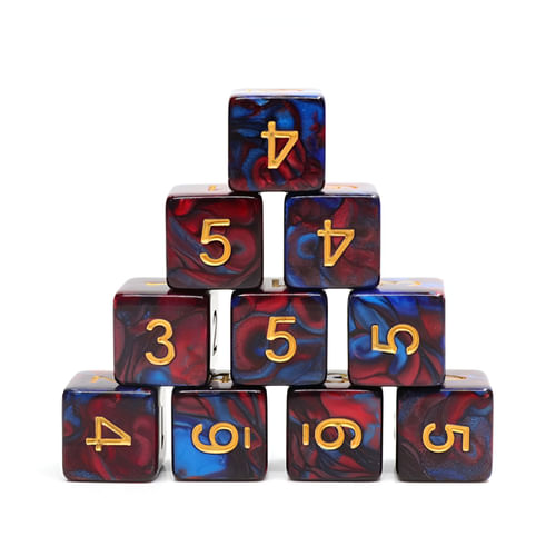 Súprava šesťstenných kociek Krv a voda Súprava šesťstenných kociek Krv a voda