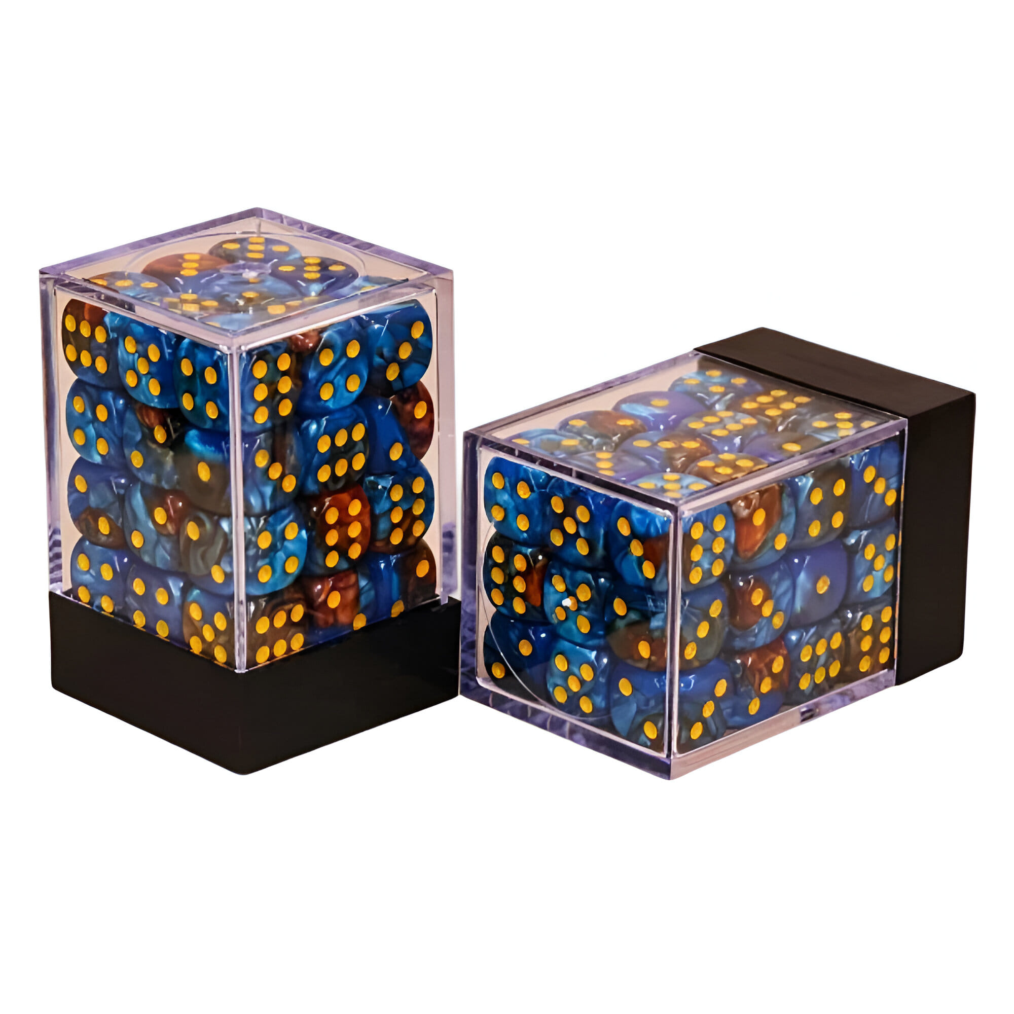 Sada šesťstenných kociek - Modro-oranžová