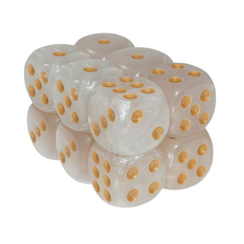 Sada šeststenných kociek – Perleť so zlatom (6 ks) Sada šeststenných kociek – Perleť so zlatom (6 ks)