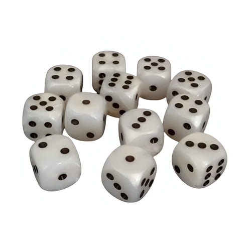 Sada bielych šesťsteniek, 12 ks Sada bielych šesťsteniek, 12 ks