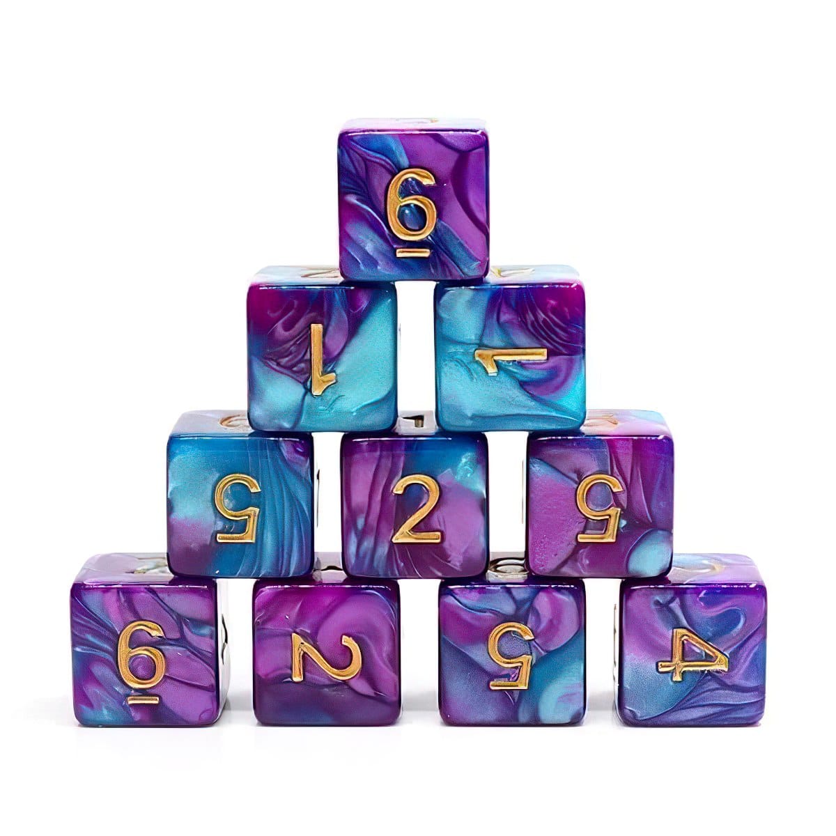 Súprava šesťstenných kociek - Vodný svet