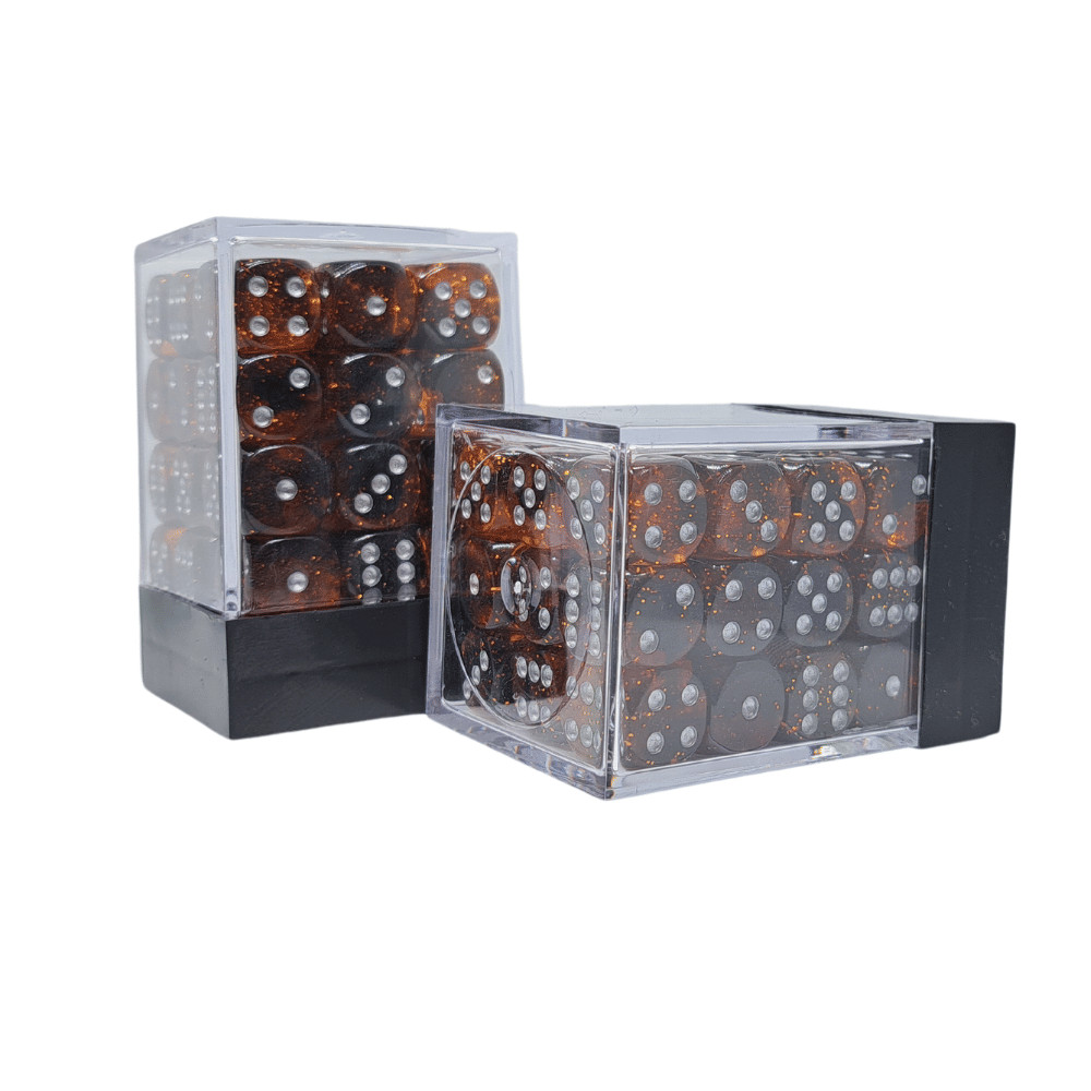 Sada šesťstranných kociek - Zlatý trblietok