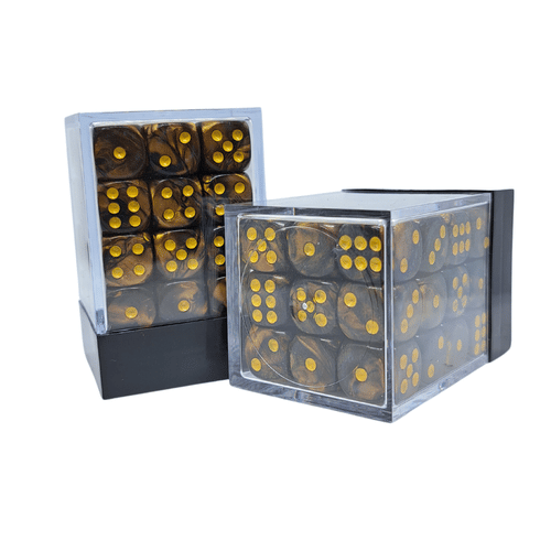 Sada šesťuholníkových kociek - zlato -black Sada šesťuholníkových kociek - zlato -black