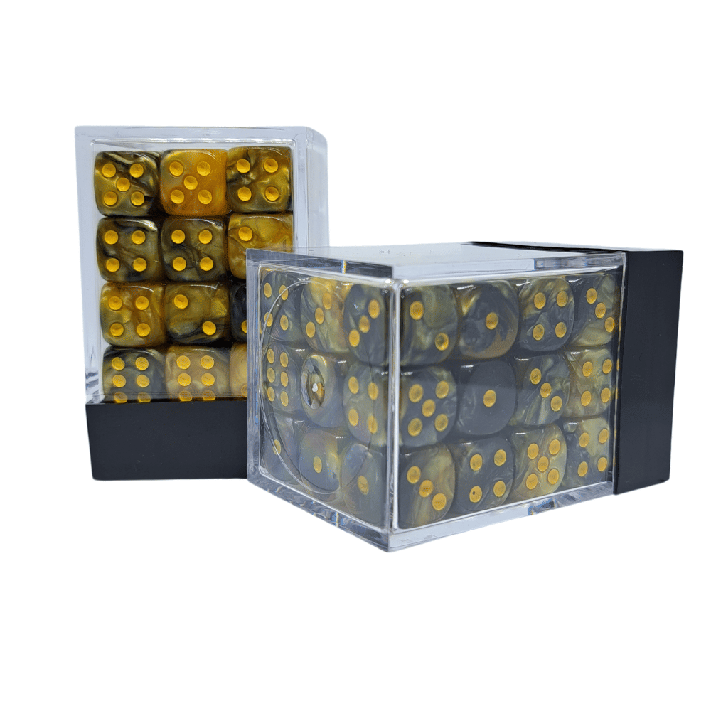 Sada šestistěnných kociek - Žlto-čierné