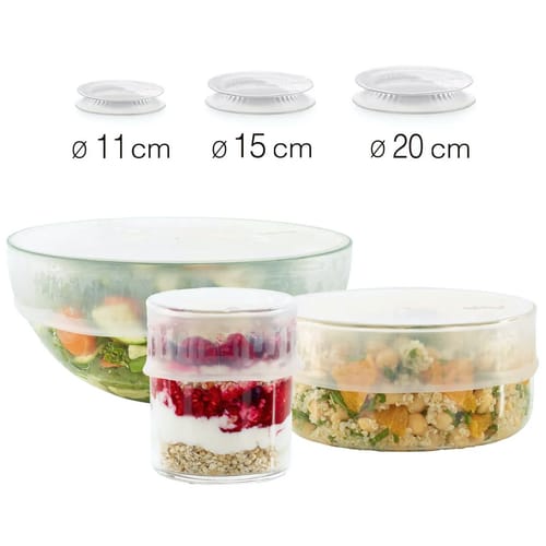 Sada silikónových viečok na potraviny Lékué (3 ks) Sada silikónových viečok na potraviny Lékué (3 ks)