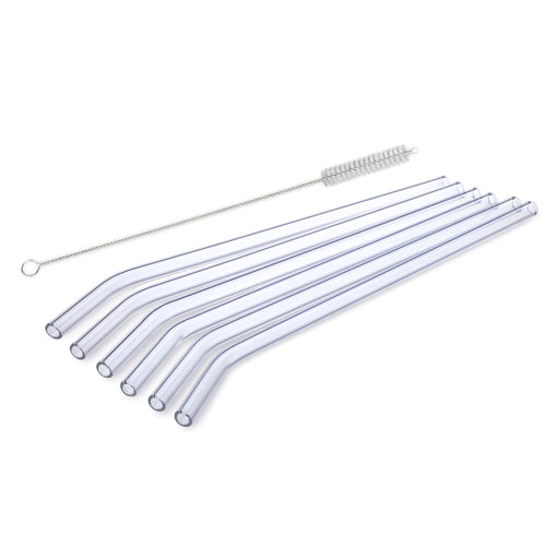 Sada sklenených slamiek s kefkou (6 ks) Sada sklenených slamiek s kefkou (6 ks)