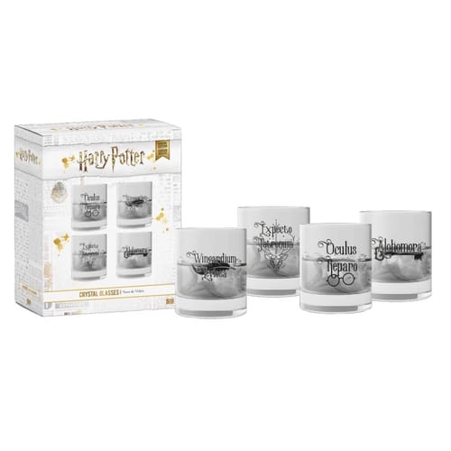 Levně Sada sklenic Harry Potter - Kouzla (4 ks)
