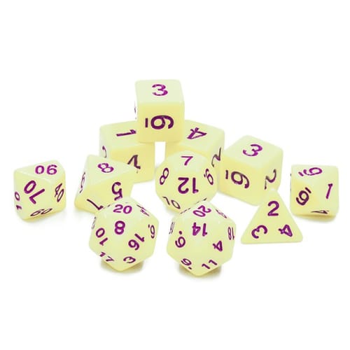 Levně Sada smetanových kostek D&D - 11 kostek