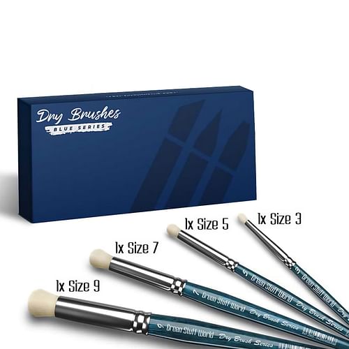 Obrázok Green Stuff World Sada štětců Green Stuff World: Premium Dry Brush Set - Blue Series