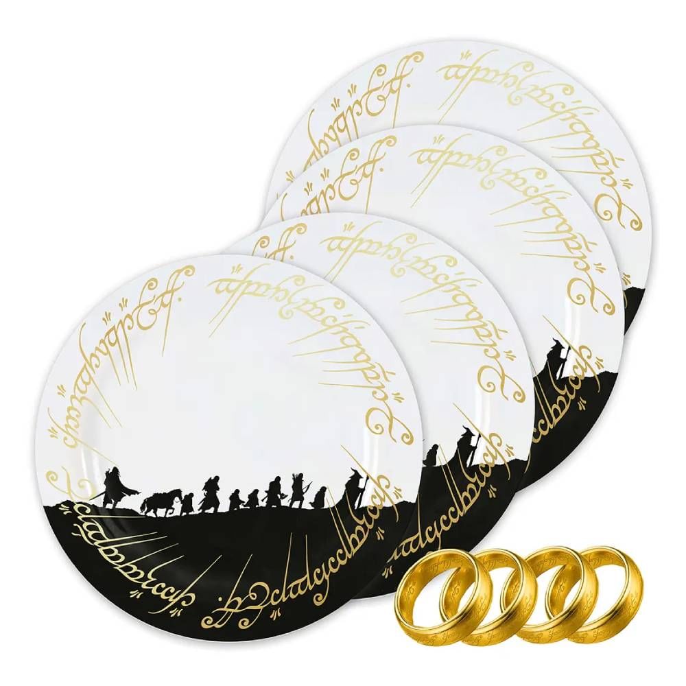 Sada tanierov a krúžkov na obrúsky Pán prsteňov