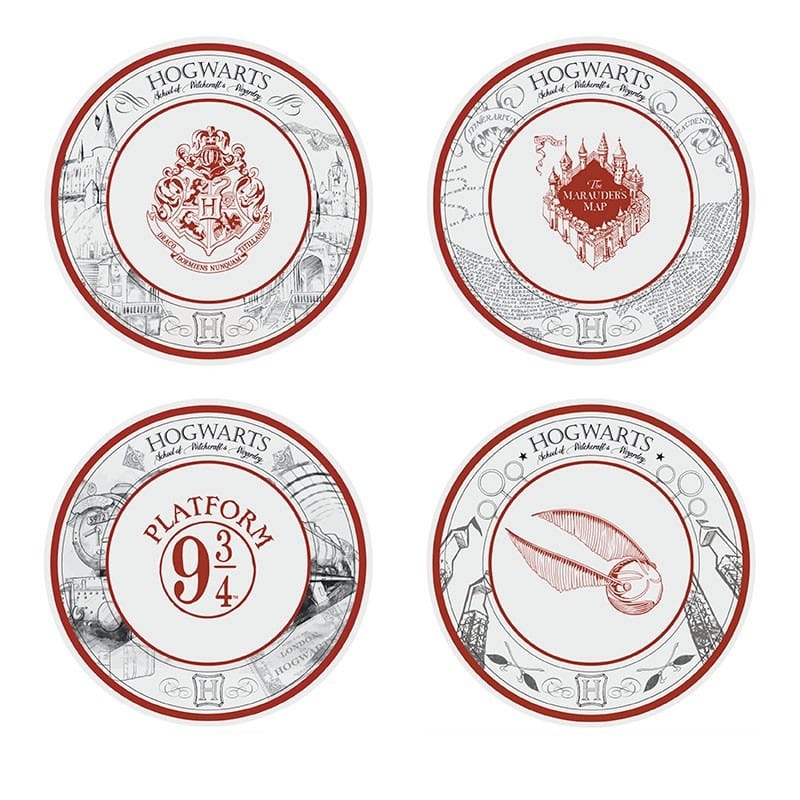Sada tanierov Harry Potter - Bradavice, 4 ks