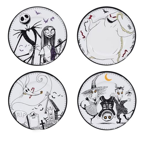Súprava tanierov Nightmare Before Xmas - Jack & Cie, 4 ks Súprava tanierov Nightmare Before Xmas - Jack & Cie, 4 ks
